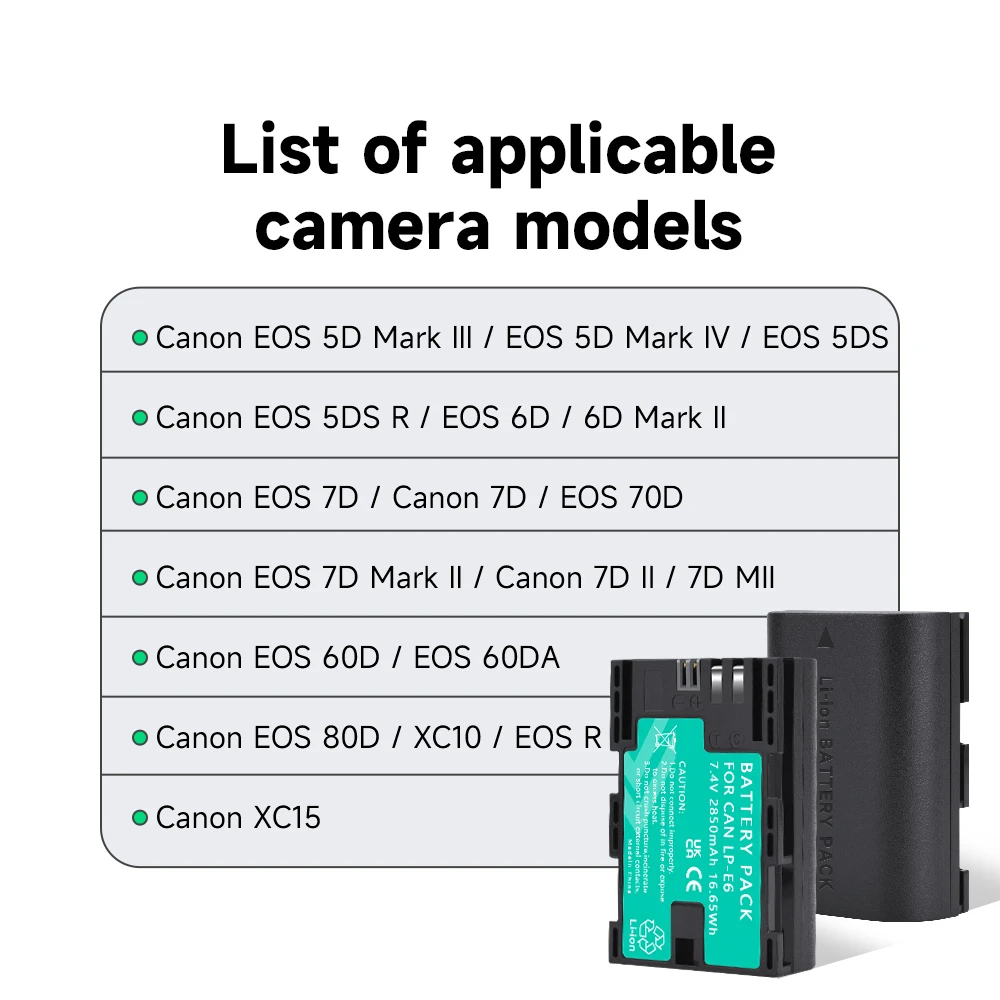 PALO Bateria LP-E6 LP E6 + wielofunkcyjna ładowarka do canona EOS 5DS R 5D znak II 5D znak III 6D 7D 70D 60D 80D 90D EOS 5DS R kamera