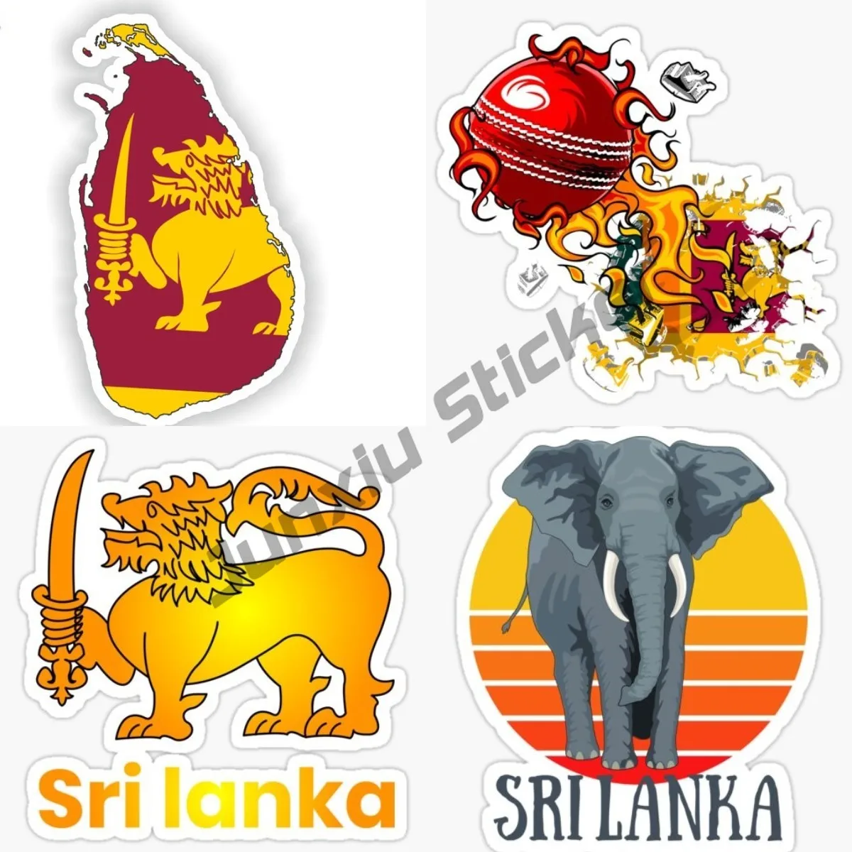 Fashion Car Sticker Sri Lanka Flag Map Accessories Vinyl Decal Cover Scratches Bumper Window Laptop Cup Wall Bike Moto Tuning