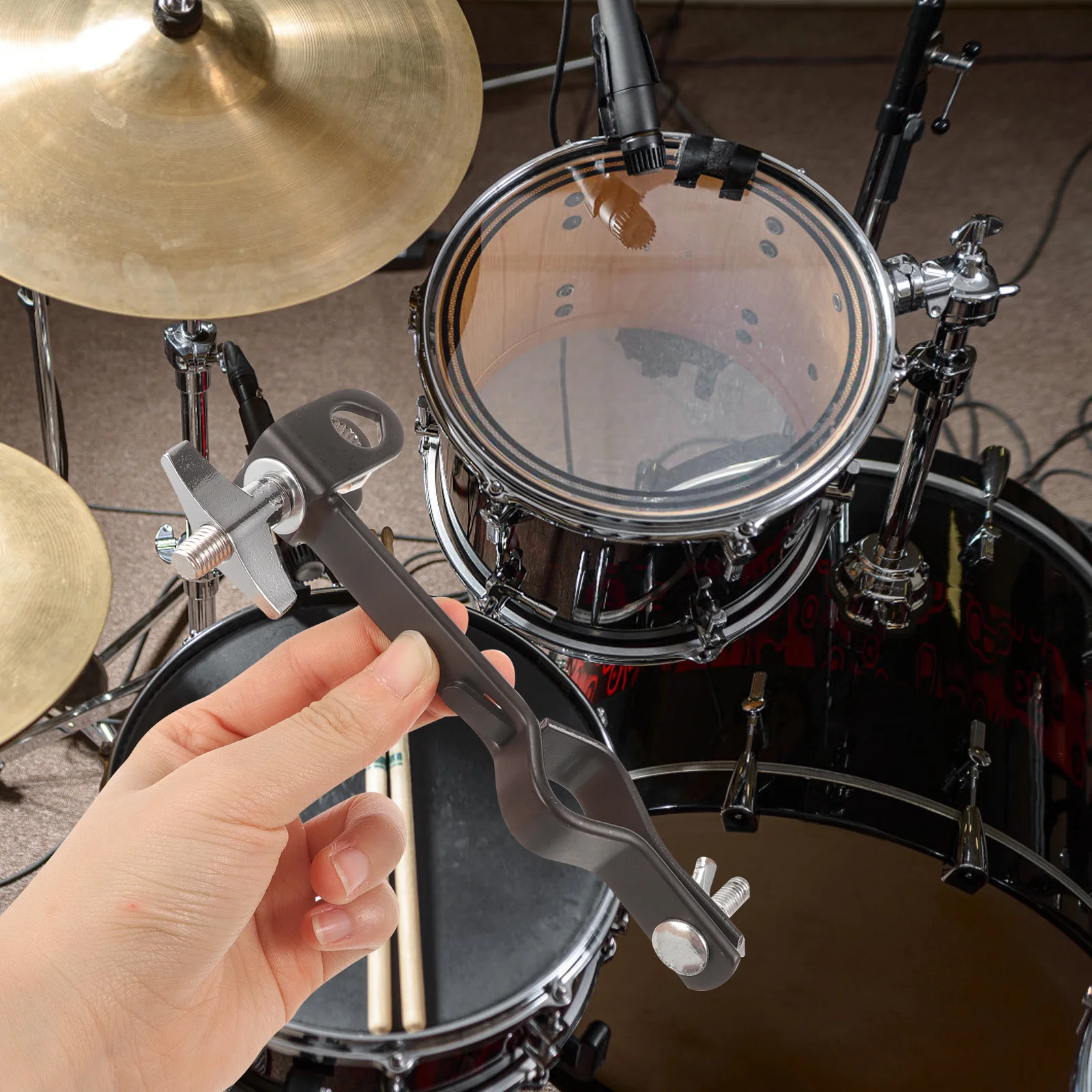 جرس البقر جبل قوس المشبك قابل للتعديل مجموعة طبلة ملحق تمديد كليب حامل جرس البقر لأدوات قرع طبل