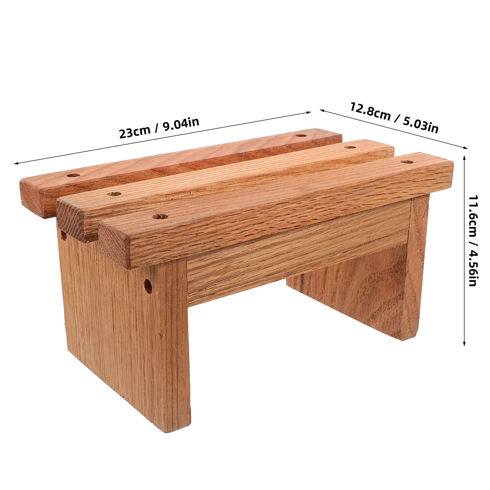 مقعد خشبي صغير للأطفال الصغار مقعد متدرج غير تصميم للحمام والمطبخ ومحطة تغيير الأحذية ومقاعد منخفضة #3