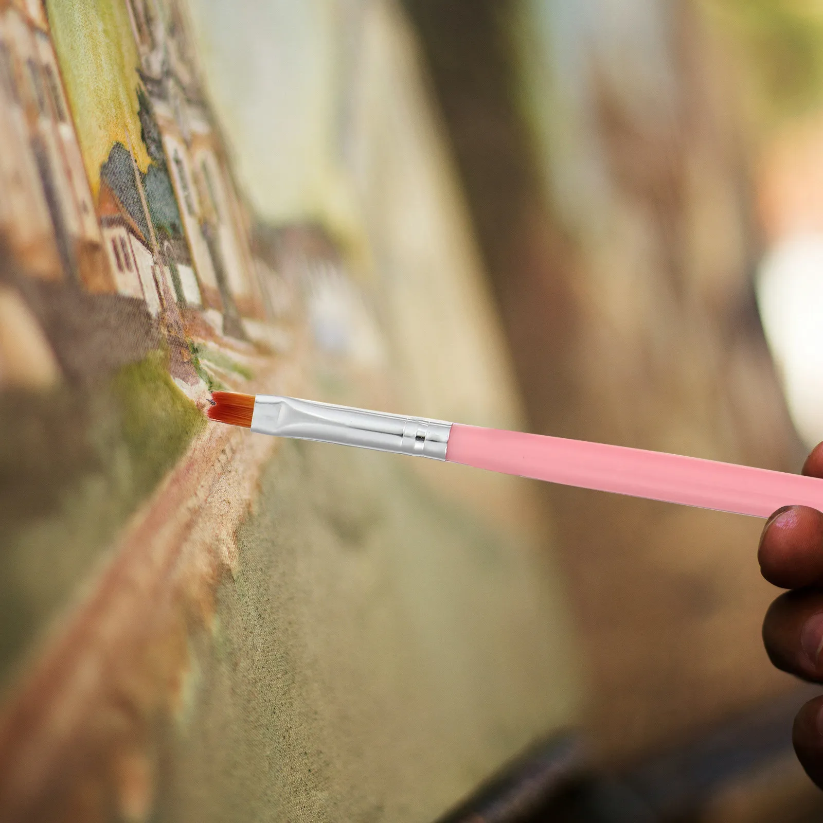 

Набор из 8 профессиональных кистей для нейл-арта с длинными ручками для создания эффекта лепестков и клетчатых узоров, для маникюра