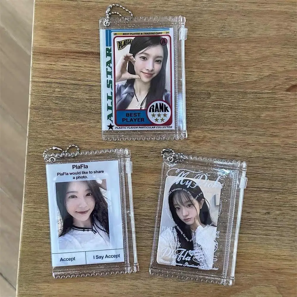 

3 Inch Photocard Holder Korean Idol Photo Card Protective Cover Cartoon Bag Pins Badge Protector Case Idol Photo Card Protective