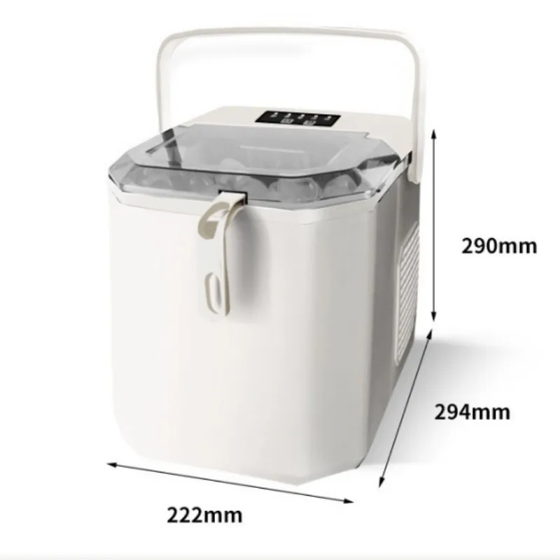 

Ice Maker Commercial 15KG Home Small Dormitory Student Intelligent Mini Automatic Round Ice Making Machine Household