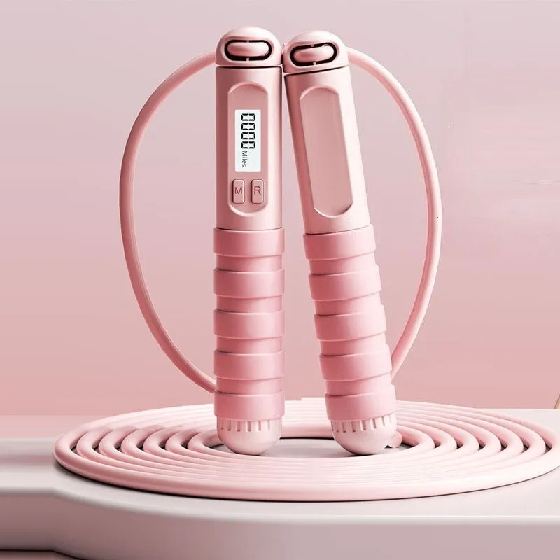 حبل القفز الإلكتروني للعد، ممارسة اللياقة البدنية لفقدان الوزن للبالغين للرجال والنساء، معدات رياضية #1