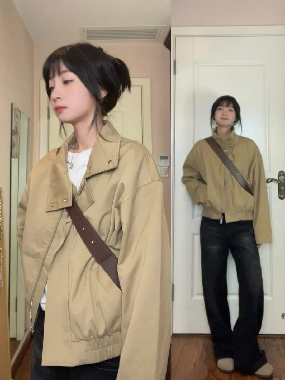 

Korea Autumn New Loose Fitting Appear Thin Female Leisure Jacket Zipper Charge Jacket Women Versatile Leisure Outerwear