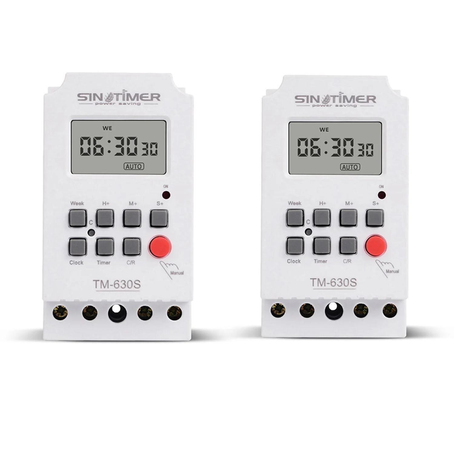 News Sinotimer 2 Pcs Seconds Control Timer Switch Large Screen Digital Display Hot Pin Voltage Output Time Controller, Tm630s-4