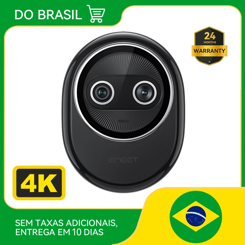 Webcam 4K para streaming para computador portátil UHD Mini Webcam EMEET Piko Câmera USB com 3 microfones e tripé de webcam Webcam 4K para streaming para computador portátil UHD Mini Webcam EMEET Piko Câmera USB com 3 microfones e tripé de webcam