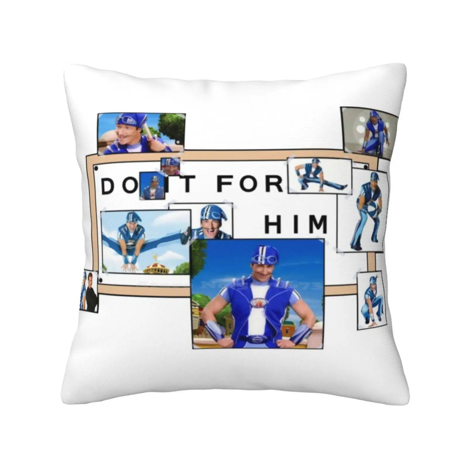 Do It For Sportacus Home Sofa Car Cushion Cover Pillowcase Lazytown Lazy Town Sportacus Do It For Him Meme