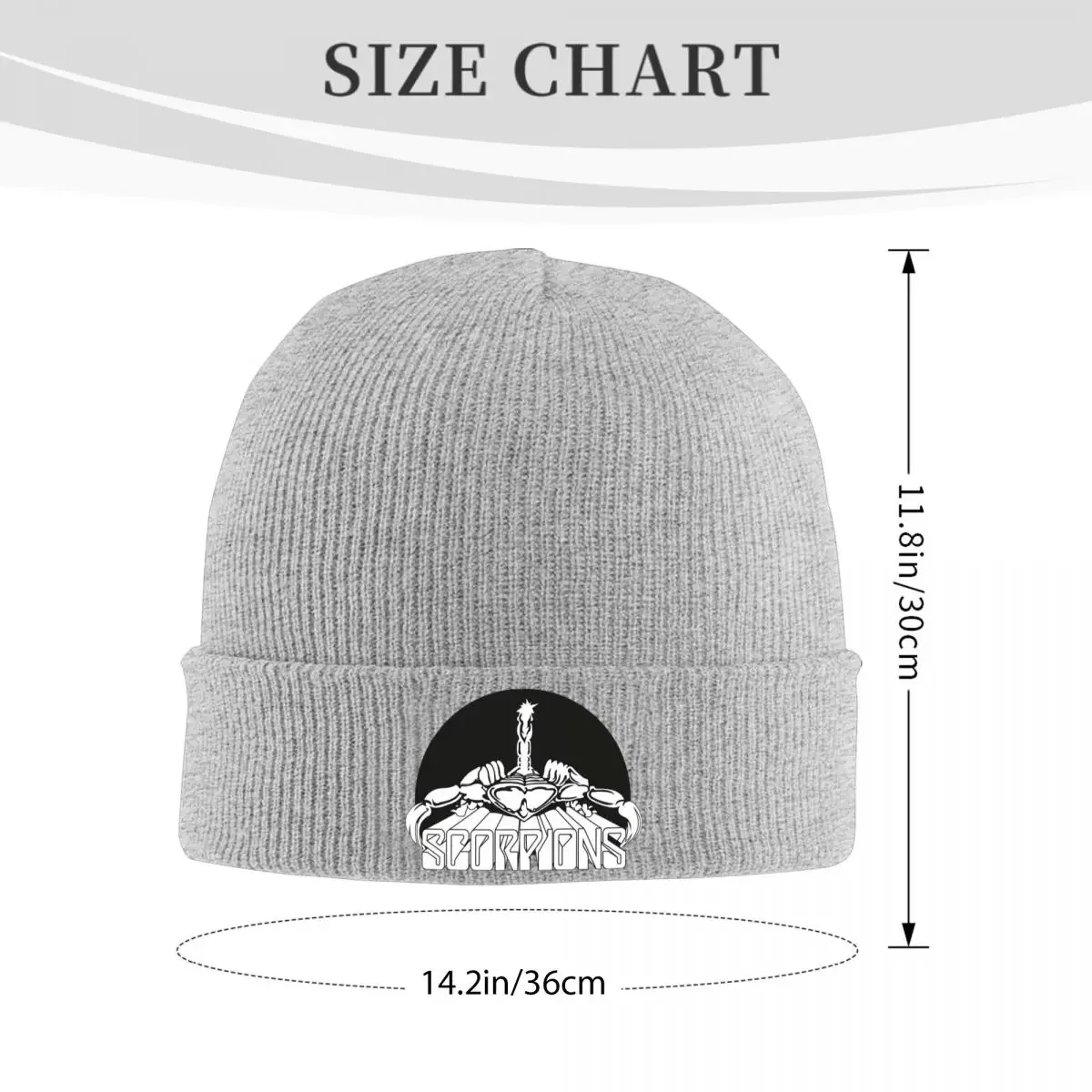 Scorpions Rock Band Knit Hat Beanie Autumn Winter Hat Warm Unisex Hip-hop Cap for Men Women image 4