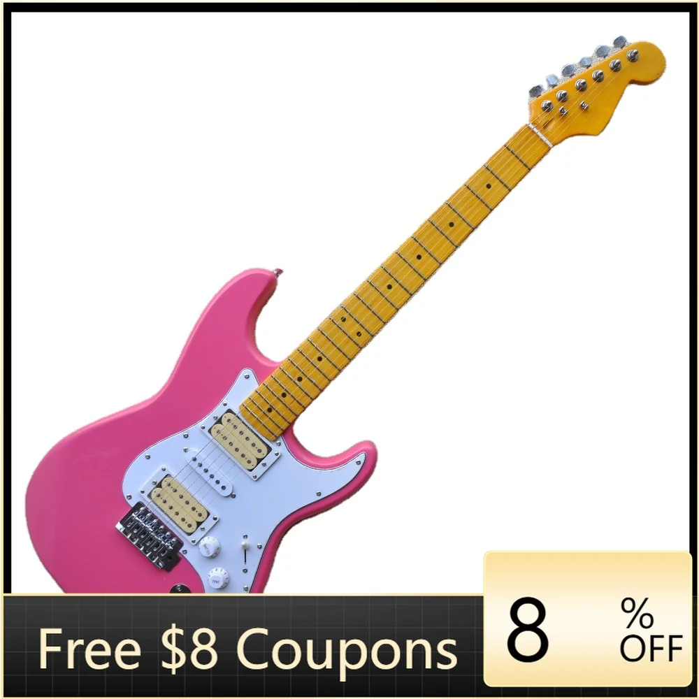 

STLFFlyoung Hot Selling Stringed Instruments Cheap Chinese Guitar Pink Electric Guitar HSH Pickups