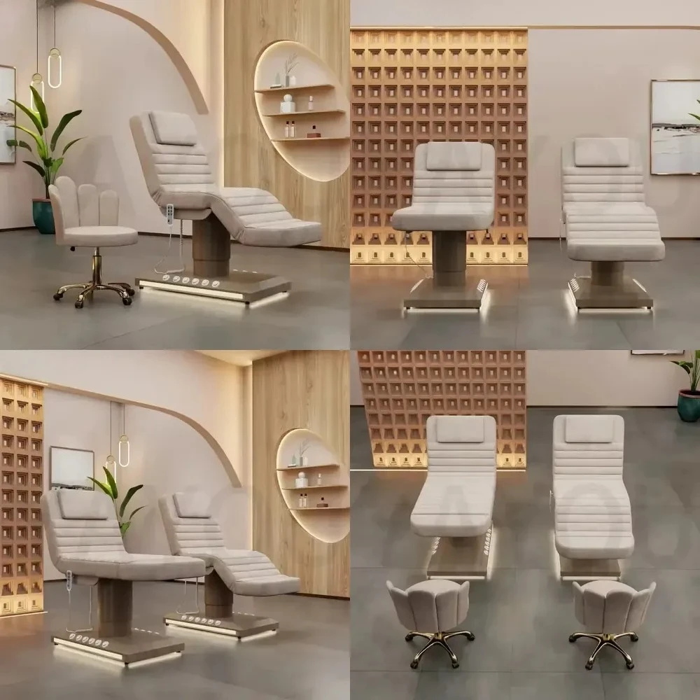 

2026 2025 Wooden Bed with LED Base Massage Bed with 3 Motors Custom Color Living Room Bed