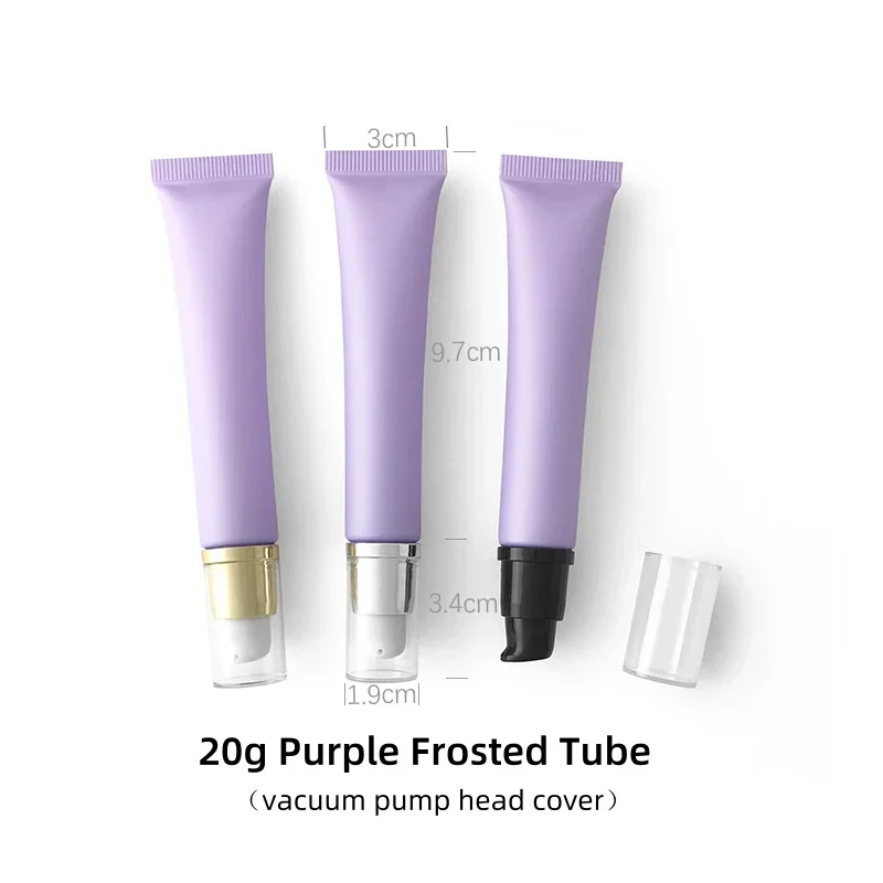 1Pcs 20g/ml Massage Eye Cream Squeeze Tubes Empty Cosmetics Container Lipgloss Refillable Vacuum Bottle Purple Matte Soft Tube