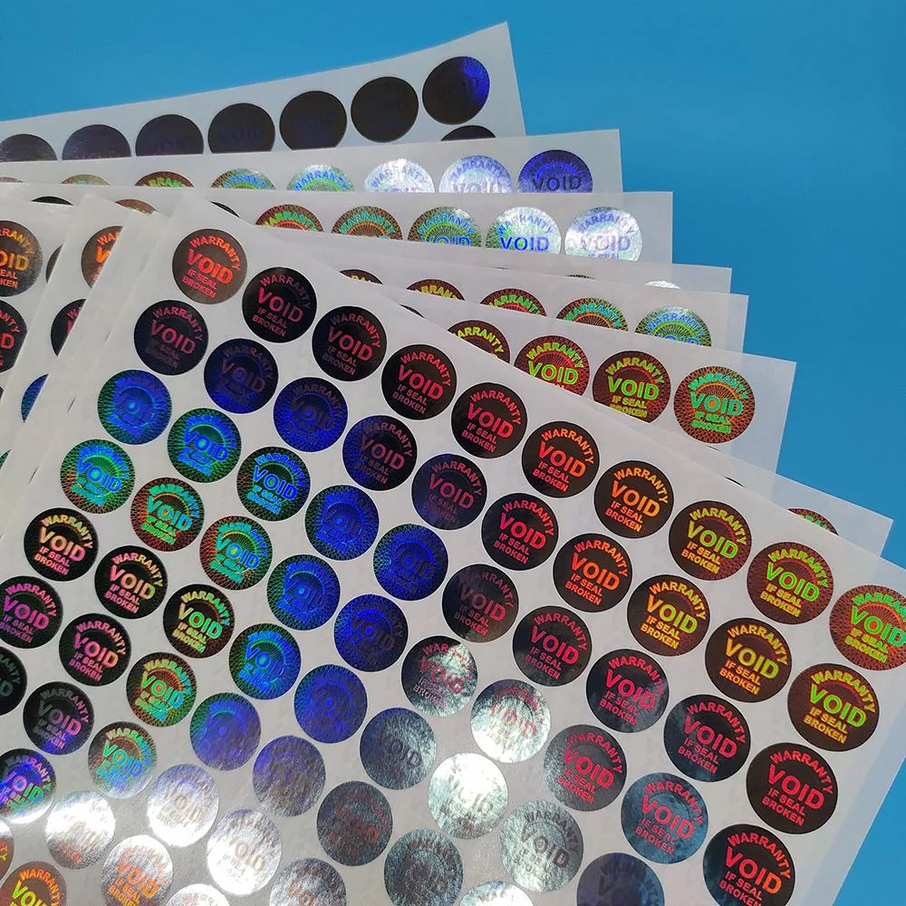 Imagem -04 - Security Seal Tamper Proof Adesivos Etiqueta Auto-adesiva Void Laser Auto-adesivo Garantia Holográfica 15 mm 1000 Pcs por Lote