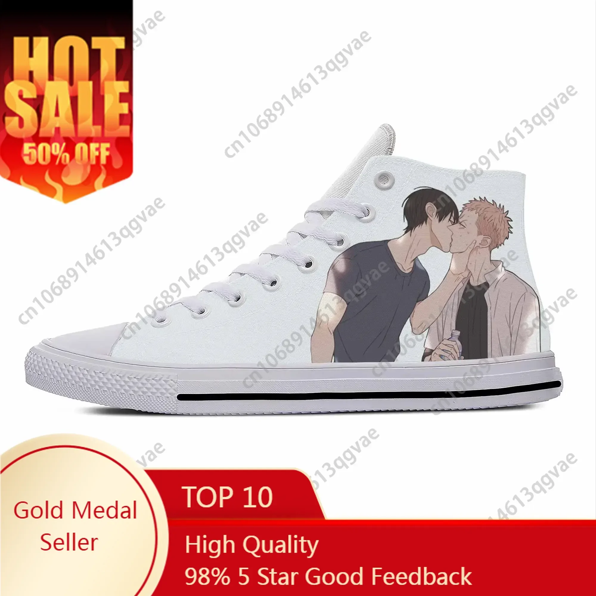 

19 Days Old Xian High Top Sneakers Anime Cartoon Manga Mens Womens Teenager Canvas Sneaker Fashion Casual Custom Made Shoes