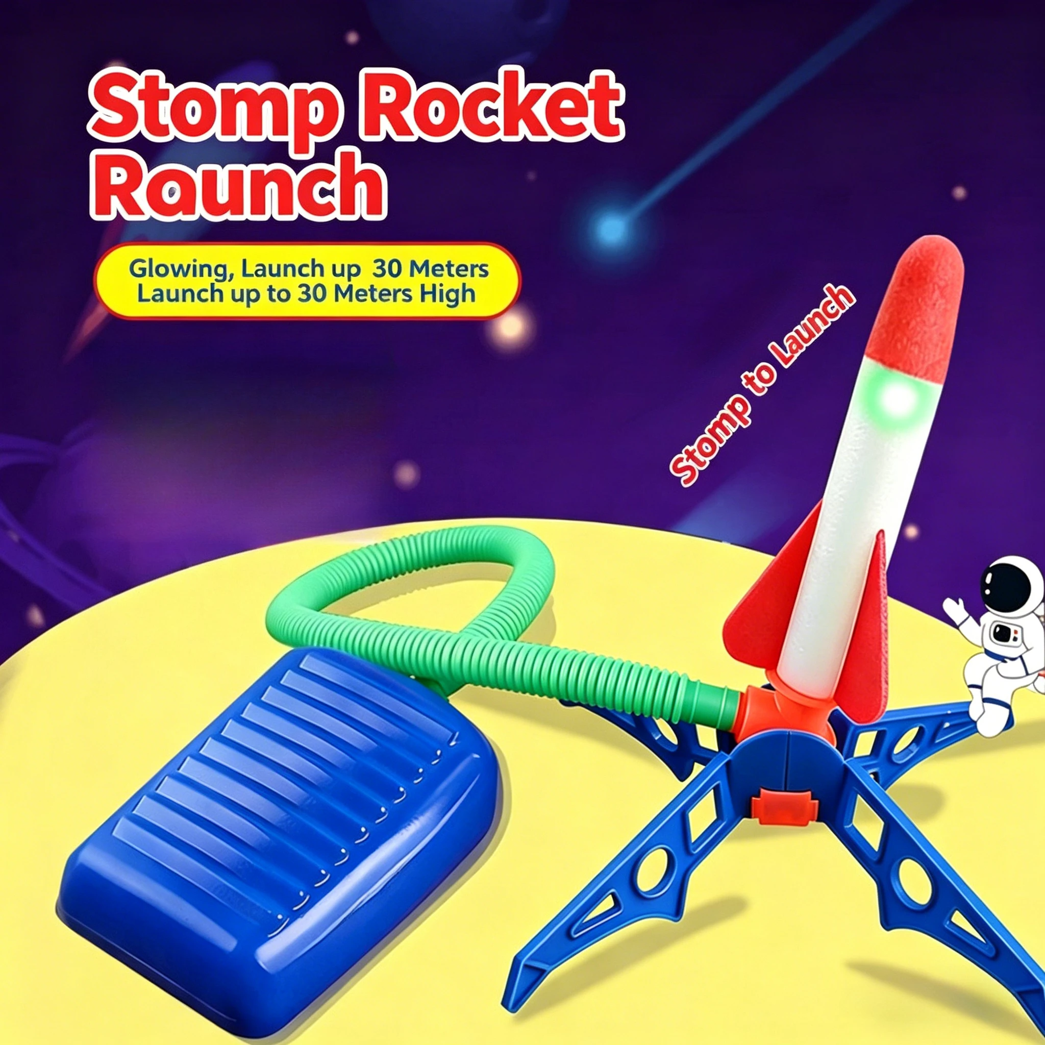 

Новинка 2026 года: ХИТ ПРОДАЖ! Набор игрушек Stomp Rocket – пусковая установка для ракет на воздушной тяге. Детская уличная игрушка для двора, подарок для мальчиков и девочек, летающая игрушка.