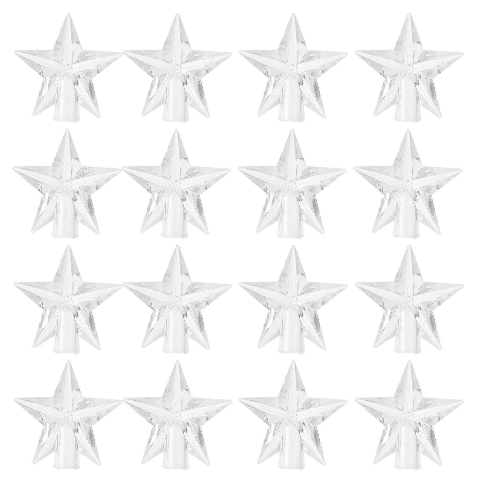 100 Pcs Pentagram Light Shell Star Shape Bulb Cover DIY Lampshade Plastic Covers Cap Parts Decorative