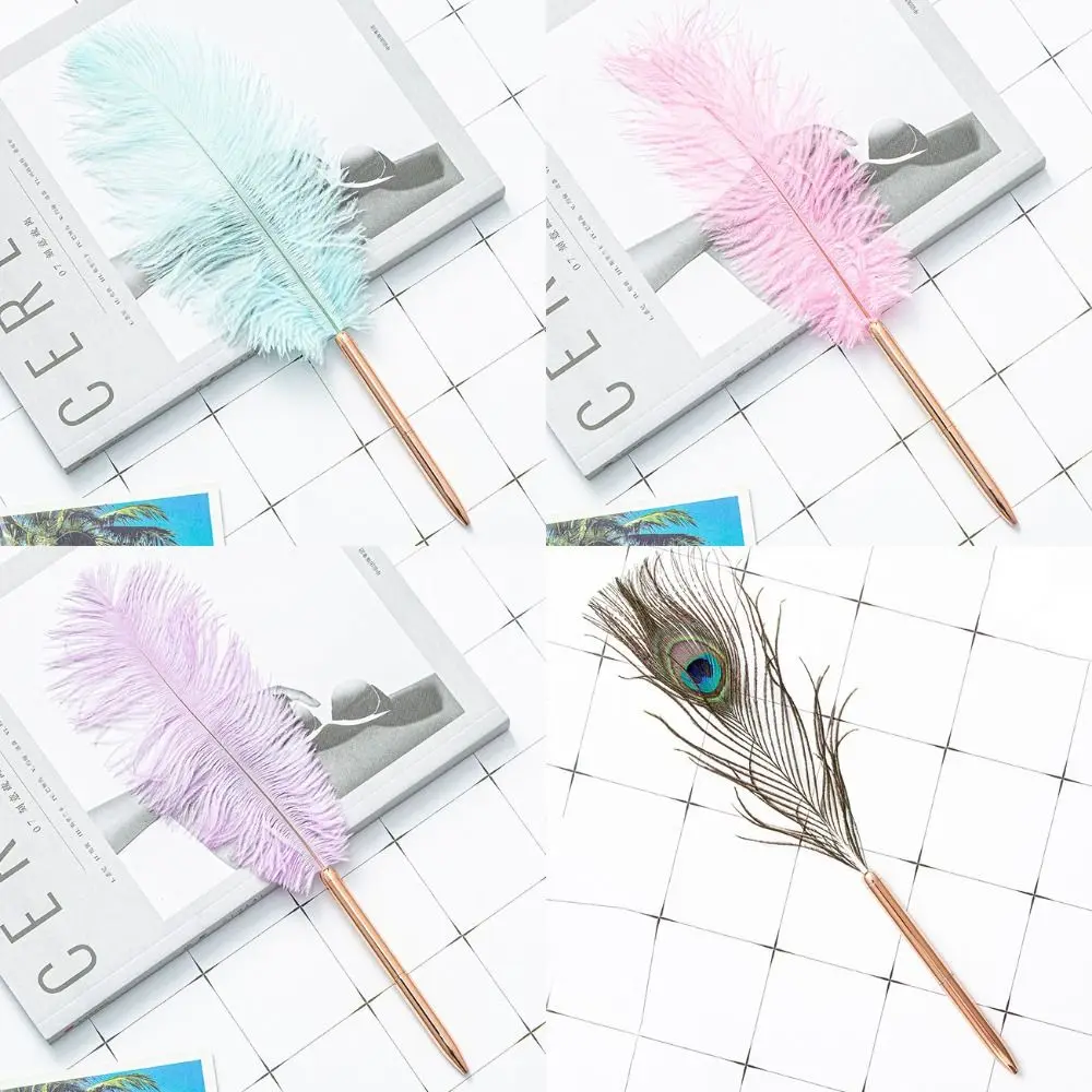 Creative Writing Smoothly Neutral Gel Pens Flurry Quick-Drying Signature Pen Cute 1mm Feather Ballpoint Pen Office