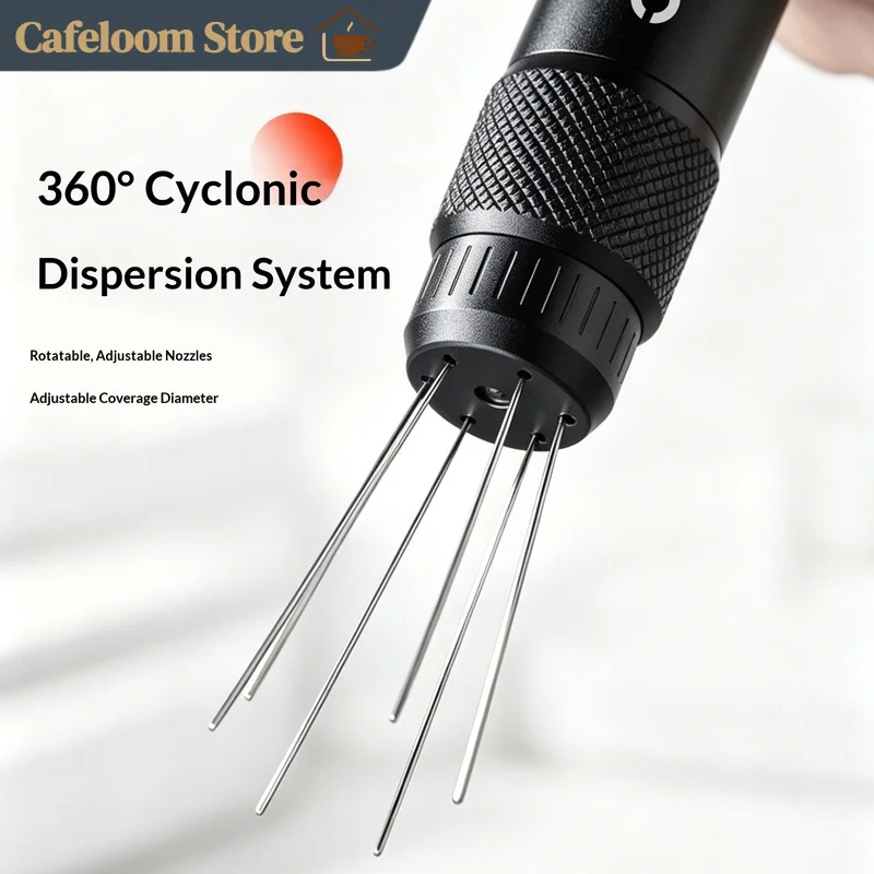 Coffee Plus Coffee Distribution Needle Retractable Rotating Espresso Stirrer Portable Coffee Powder Tamper Tool For Home Barista
