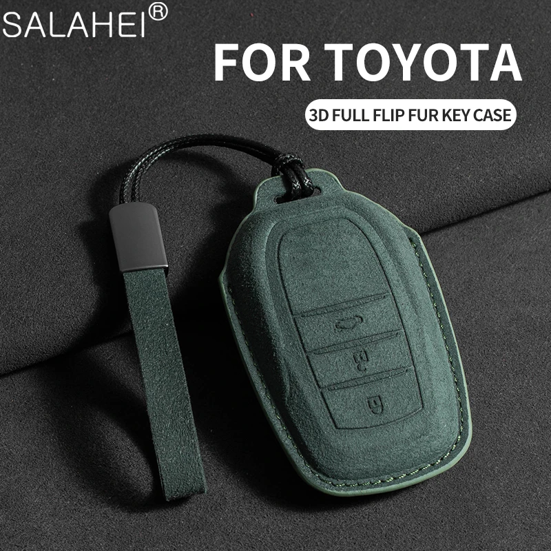 Car Key Case Interior Accessories For Toyota Land Cruiser 200 300 Prado Crown TLK 200 Yaris Cross Hilux Innova Fortuner Camry 55