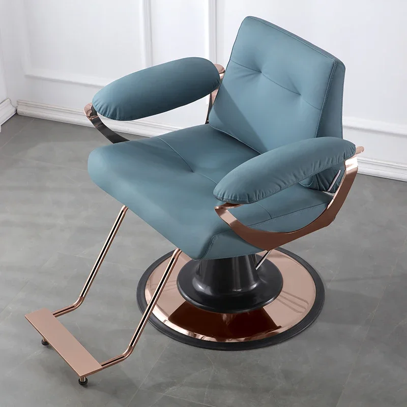 Cosmetic Recliner Barber Chairs Shampoo Hair Cutting Ironing Dyeing Styling Men Cadeira De Barbeiro Hairdressing Salon Furniture