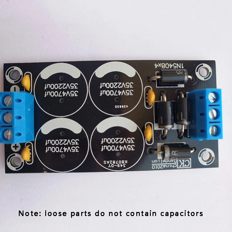 DIY Kit Rectifier Filter Board Positive and Negative Power Amplifier Board Can Be Installed with 4 18MM Capacitors