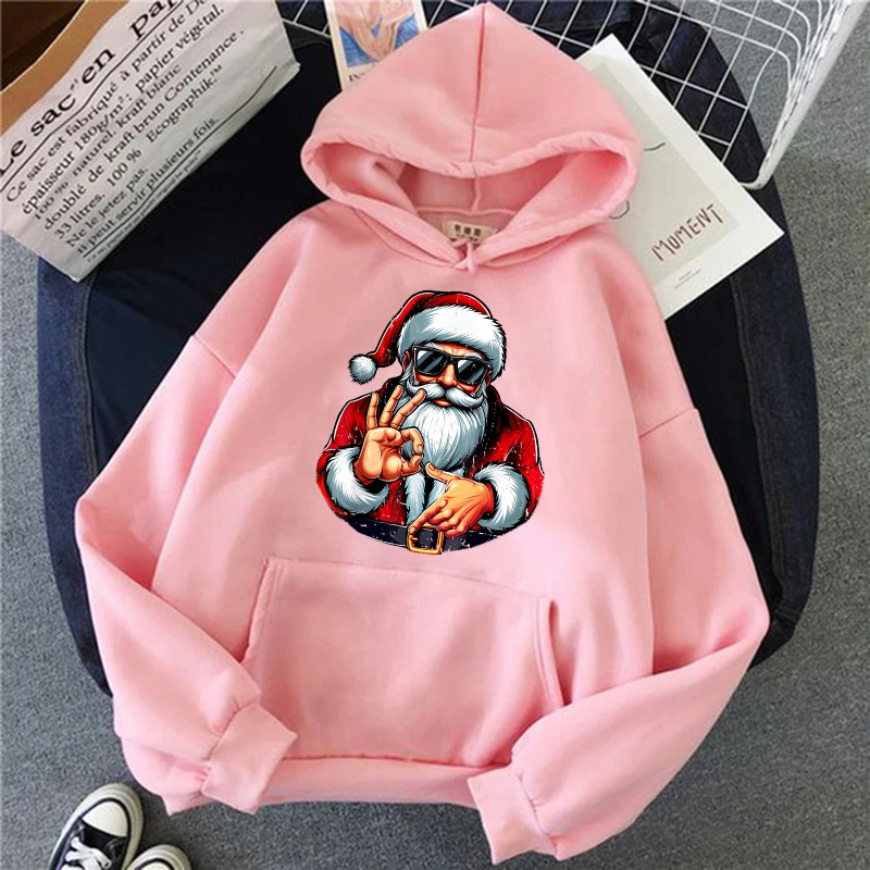 Christmas Santa 67 Six Seven Print Casual Hoodies Autunm Winter Women's Hooded Clothes Graphic Sweatshirts 90s Y2k Streetwear