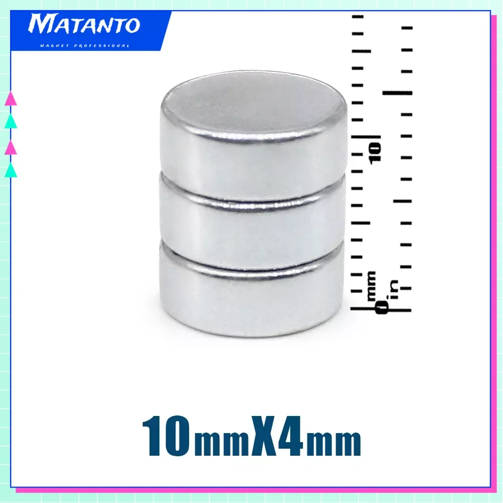 10/20/50PCS 10x4mm Small Round Neodymium Magnet Super Strong Fridge Magnets 10*4mm Permanent Powerful Fishing Magnet