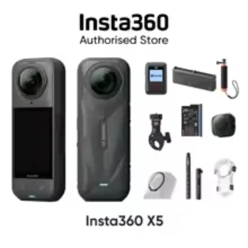 

Новейший комплект Insta360 X5 15 м, водонепроницаемый комплект Essentials X5, 8K30fps, стартовый комплект X5, видеоэкшн-камера на 360 градусов, аккумулятор 2400 мАч