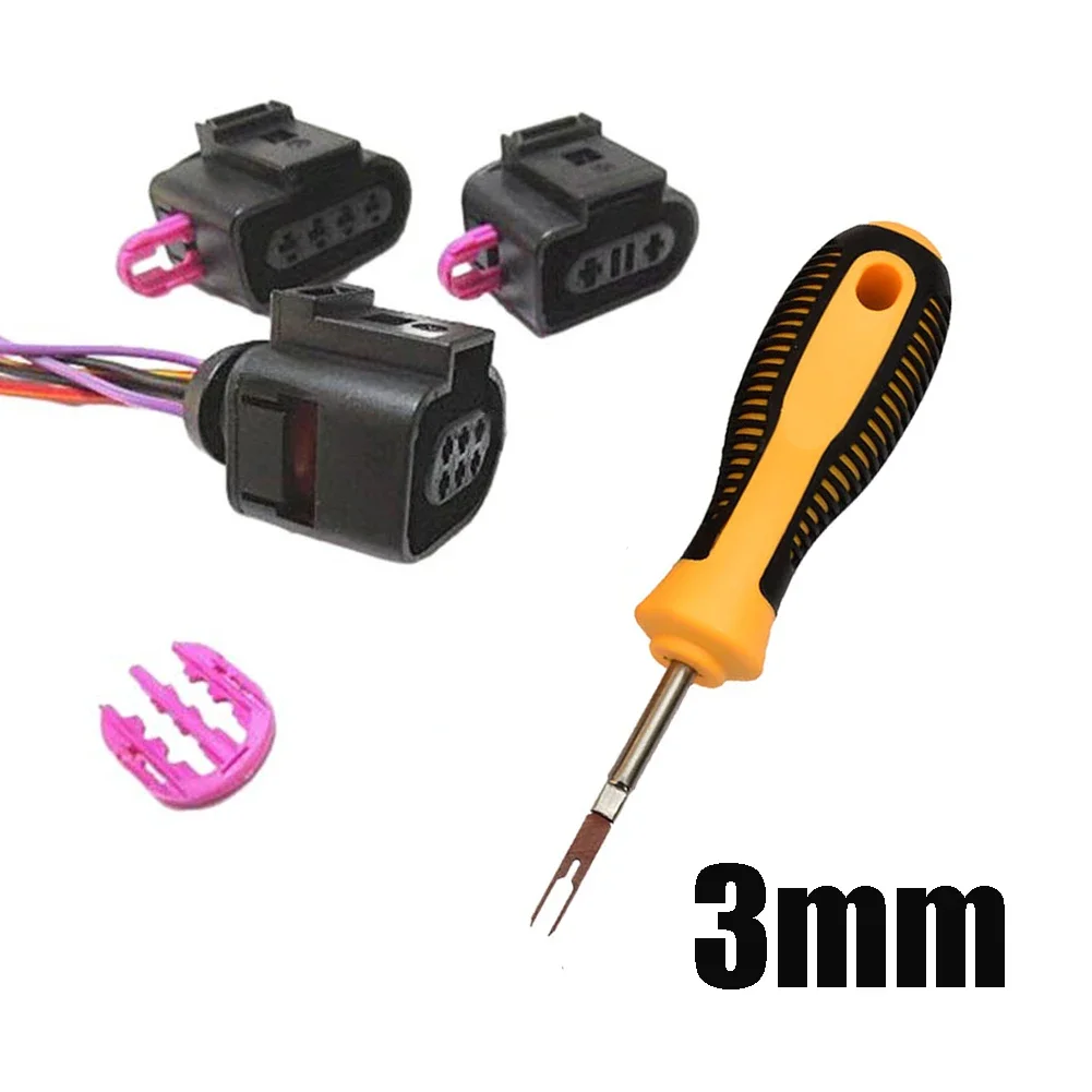 Herramienta de extracción de terminales de coche, Extractor de Pin de llave de cableado eléctrico, Extractor de conector eléctrico, Eyector, 1mm,