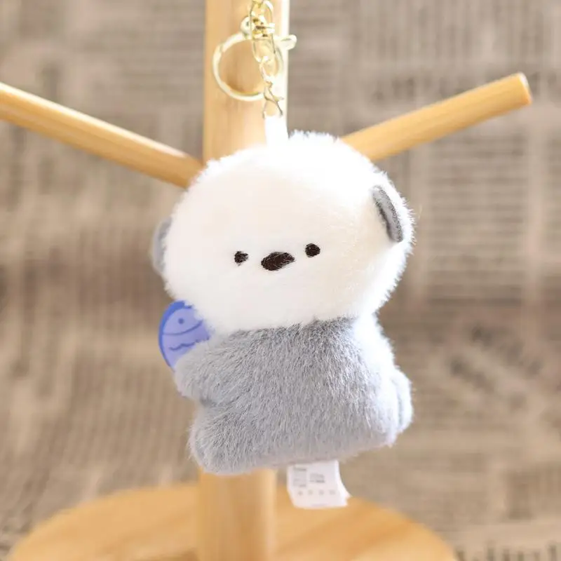 ตุ๊กตาหมีน้ำการ์ตูนขนาด 10 ซม. พวงกุญแจตุ๊กตาสัตว์น่ารัก ของตกแต่งกระเป๋า ของขวัญวันเกิด