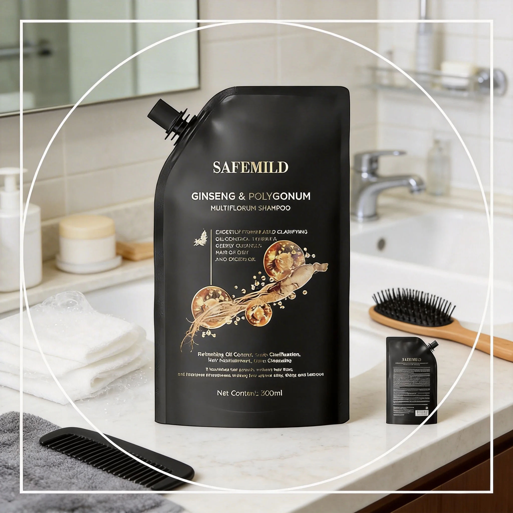 

1/2PCS 300ml Ginseng Hair Growth Shampoo Cleansing Scalp Hair Follicles Oil Control Strengthen Hair Roots Moisturizing Shampoo