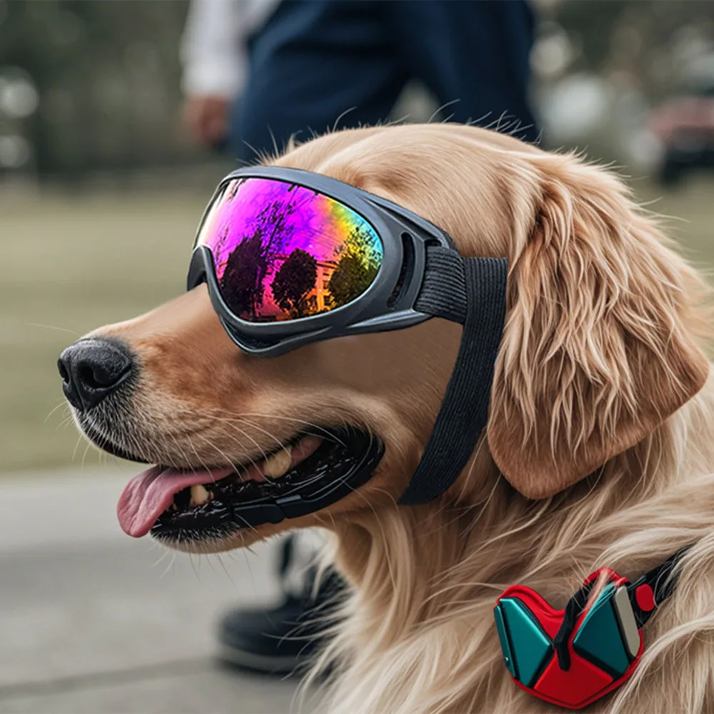 

Dog Glasses Adjustable Outdoor Pet Goggles for Small Large Dogs Anti-UV Windproof Dog Sunglasses Pet Eyewear Eye Protection