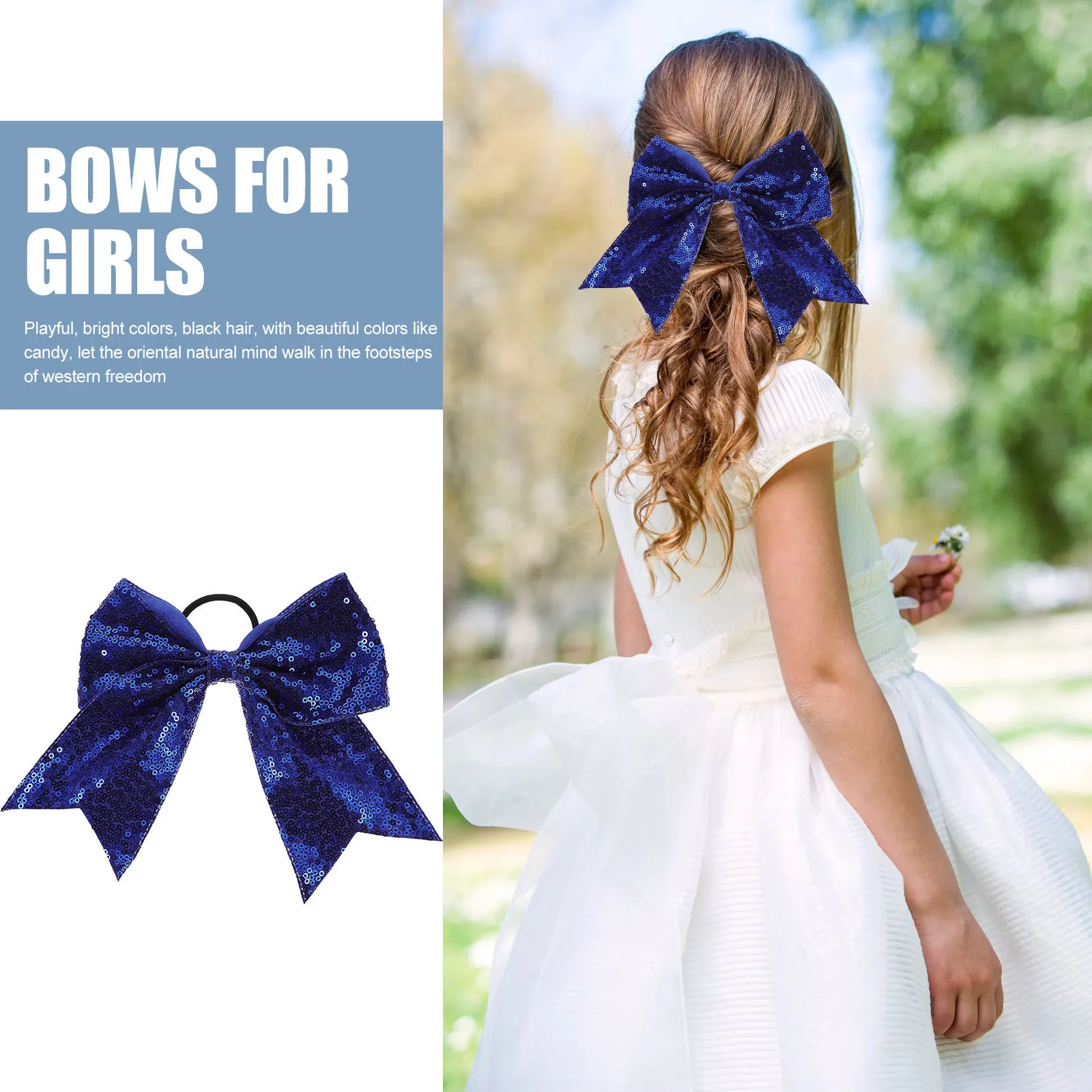 

2Pcs Elastic Hair Ties for Girls Bowknot Scrunchies Soft Touch Texture Suitable for All Hairstyles Multiple Uses