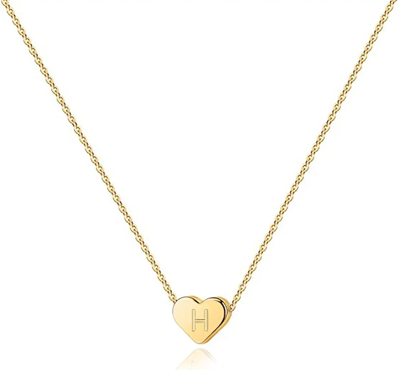 

Ожерелье Pavoi с маленьким сердечком, покрытое золотом 14K | Изящное колье для женщин | Персонализированный чокер с сердечком и буквой | Регулируемый слайдер