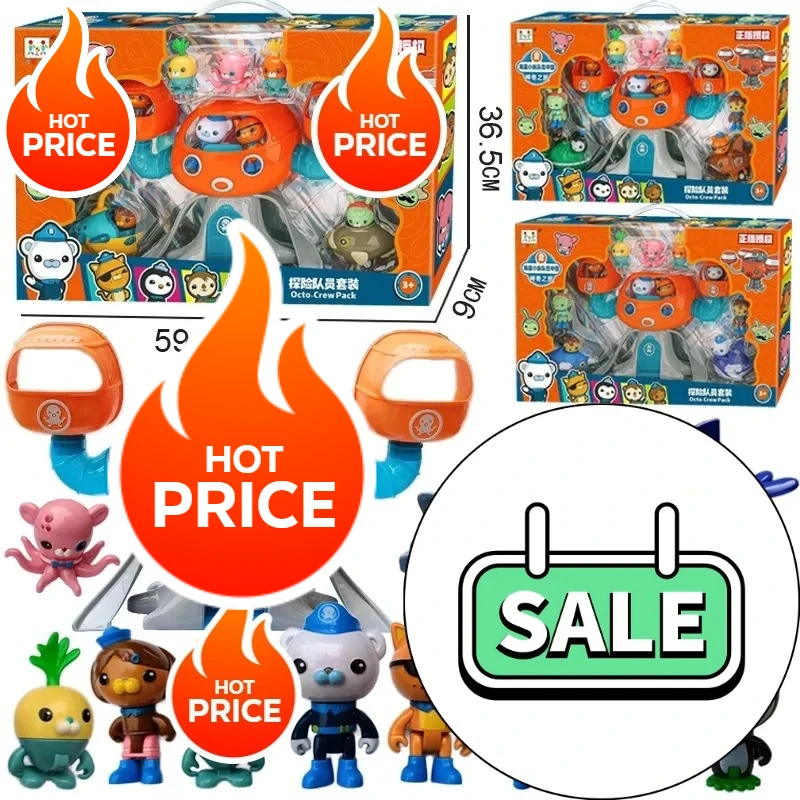 Captain Barnacles Kwazii Peso Tweak Dashi Inkling Octopod PVC Mini Collection Toys 1Set Anime Cartoon Octonauts Figure Kid Gift
