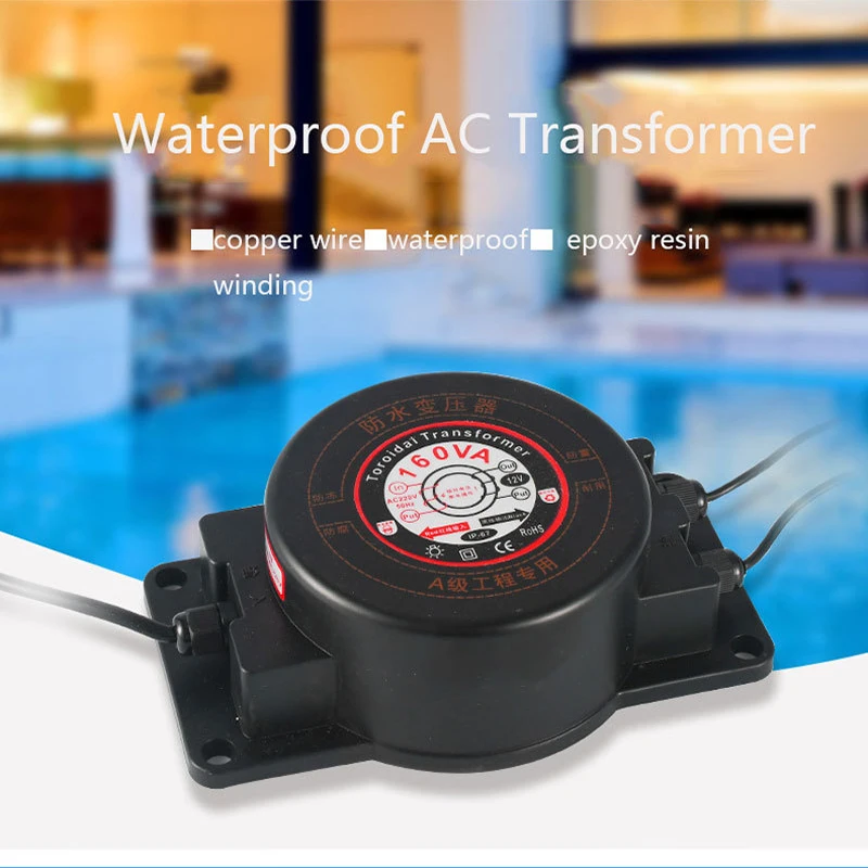 transformadores de iluminacao impermeavel submersiveis lampada de piscina luz subaquatica adaptador de fonte de alimentacao ip68 ac 220v a 12v transformador de ferro 01