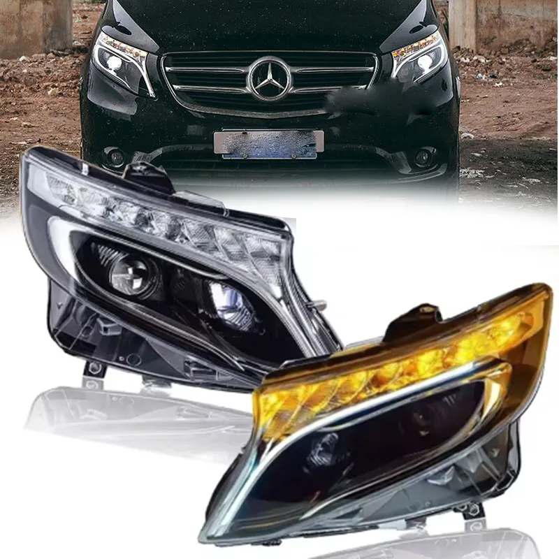 

Head Lamp for Benz Vito LED Headlight 2013-2019 Headlights Vito W447 DRL Turn Signal High Beam Angel Eye Projector Lens