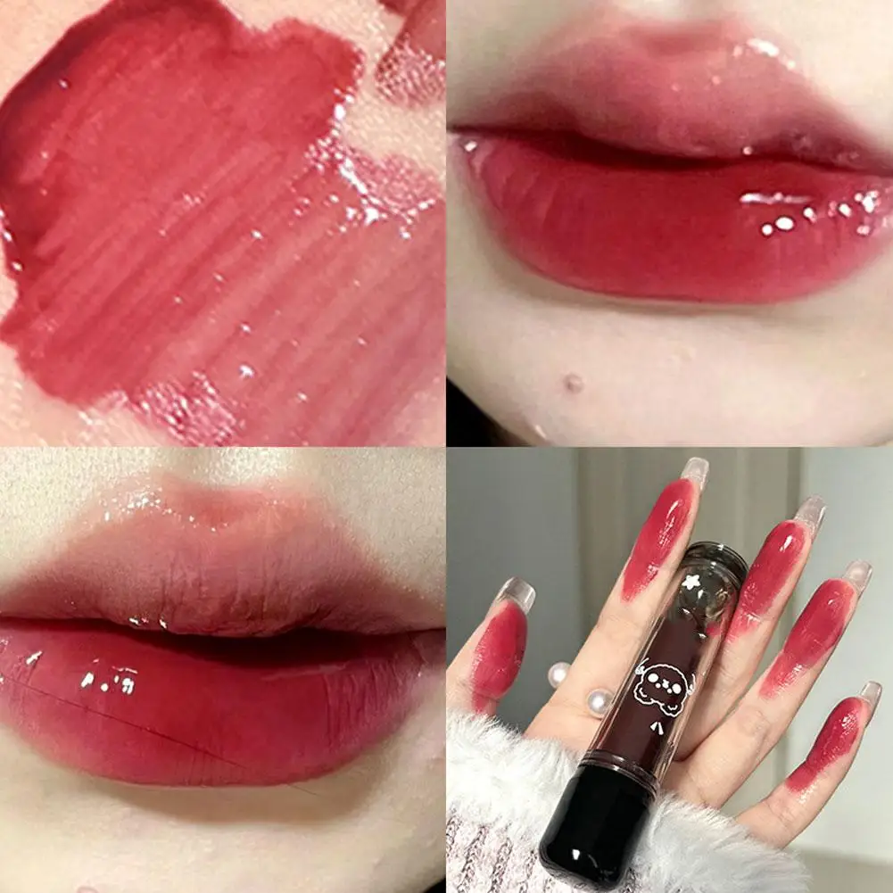 Punk Juice Red Lipgloss Black Mirror Glass Water Light Clear Lip Glaze Wodoodporna nieprzywierająca pomadka w płynie Nude Lip Tint Makeup