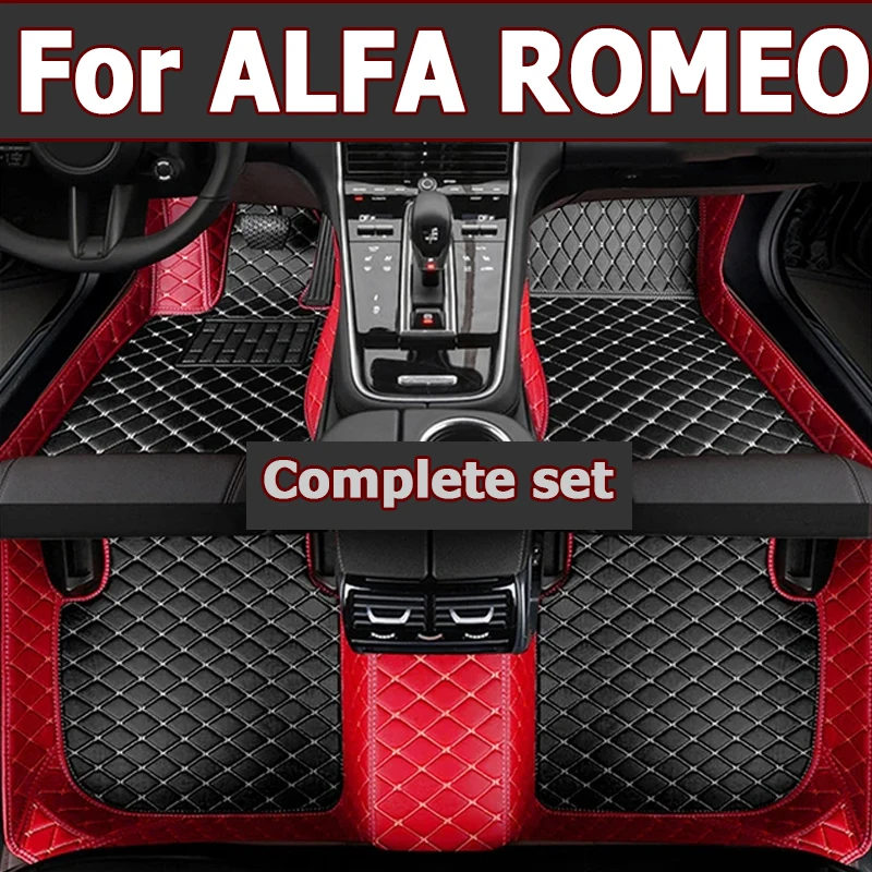 Car Floor Mats For ALFA ROMEO Giulia Mito Stelvio GT Giulietta 4C 159 Spider 916 GTV Brera 166 147 Spider Car Accessories