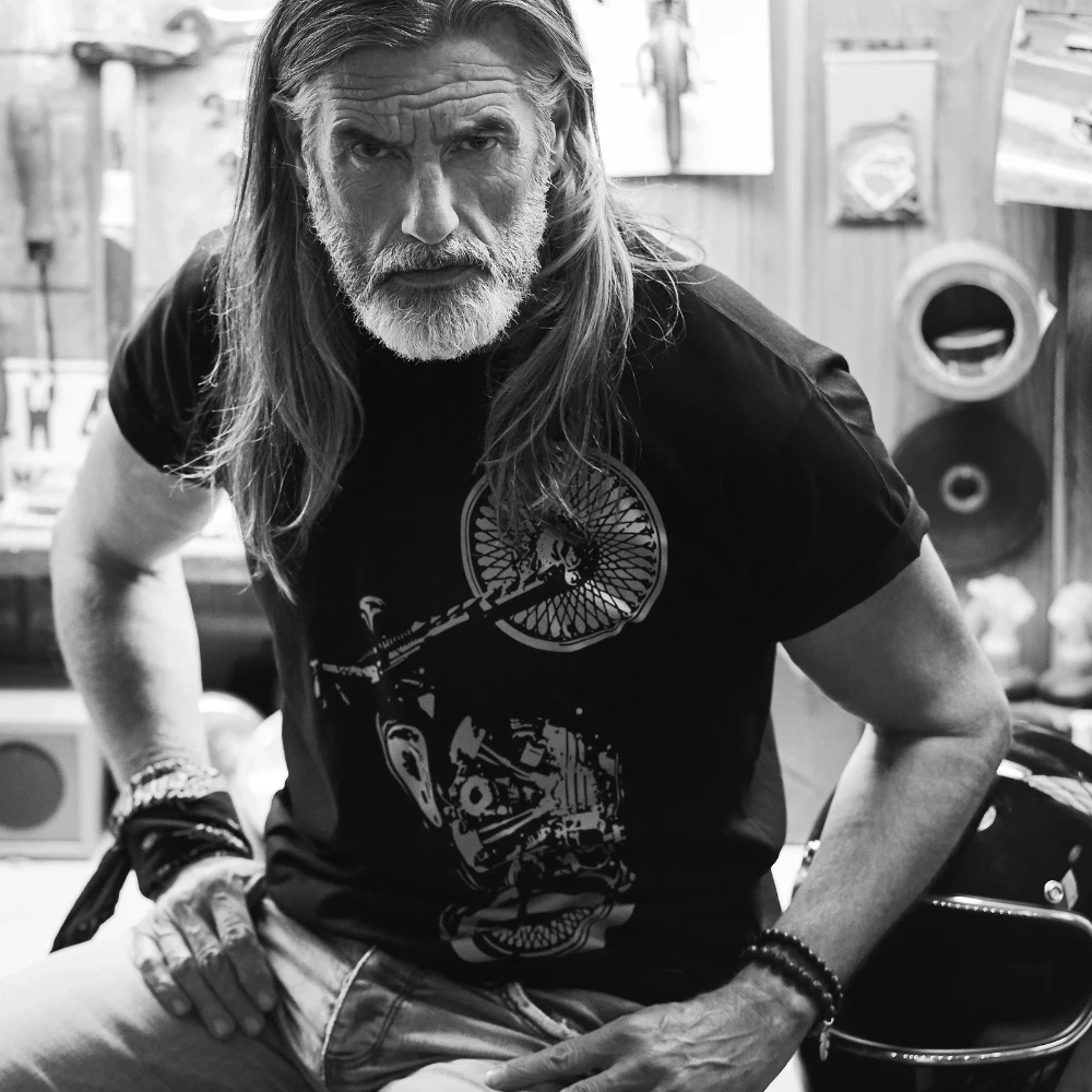 

Motorcycle Rock Herren T-shirt, Massachusetts Custom Helicopter - Manner Motorcycle Shirt Men's Printed Short-sleeved