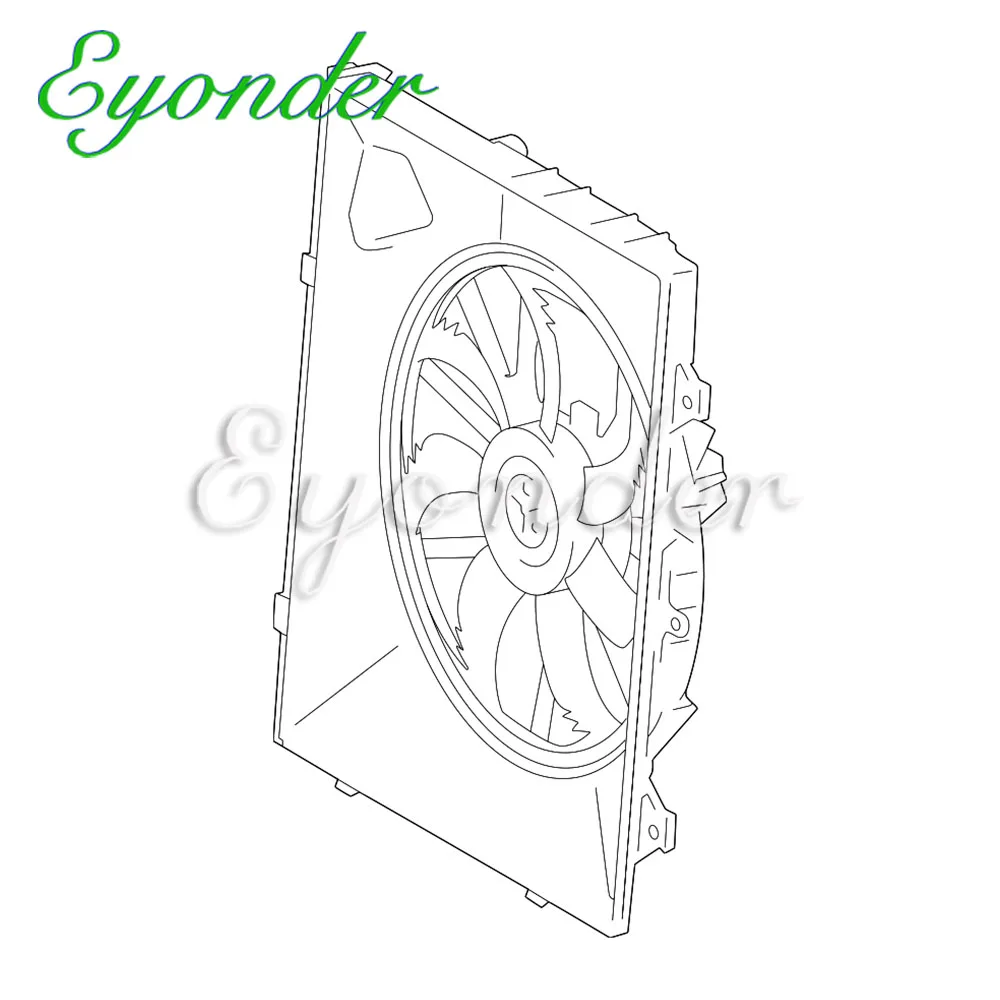 Electric Cooling Radiator Fan Assembly for LEXUS GX J250 2023- TOYOTA LAND CRUISER TJH250L-GNZAZA 2024 16360-25090 1636025090