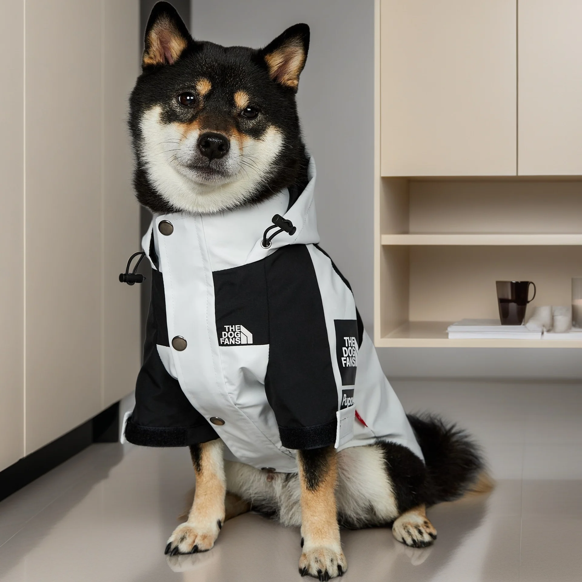 

Reflective Dog Raincoat for French Bulldog Windproof Waterproof Jacket with Hood Small to X Large Sizes LED Strip Night Safety