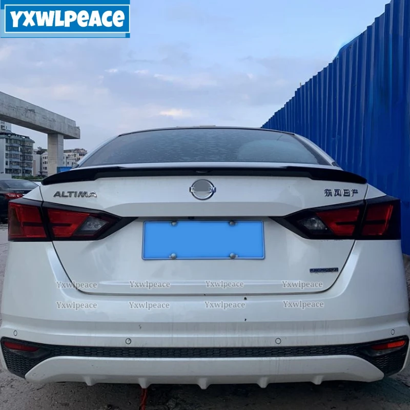 

For Nissan Altima Teana Spoiler 2019 2020 2021 ABS Plastic Unpainted Colored Rear Trunk Lip Spoiler Body Kit Accessories