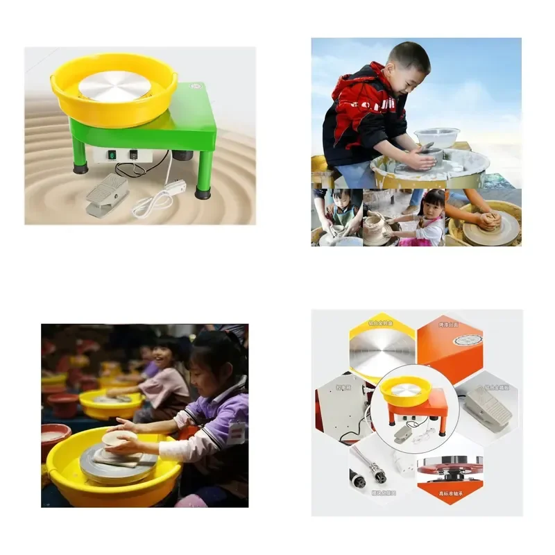 In Stock 350w High-power Ceramic Throwing Work Clay Is Processed Electric Pottery Wheel Machine for Beginner Art Supplies