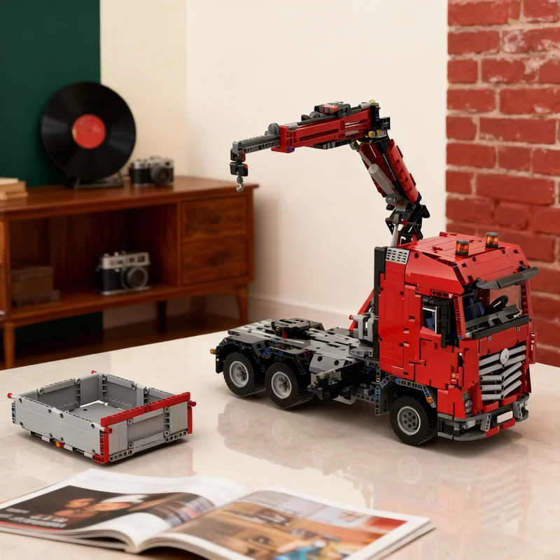 

2253pcs MOC Mercedesesed Benz Actros Crane Truck Technical Model Building blocks Construction toys Christmas gifts Brick Kids