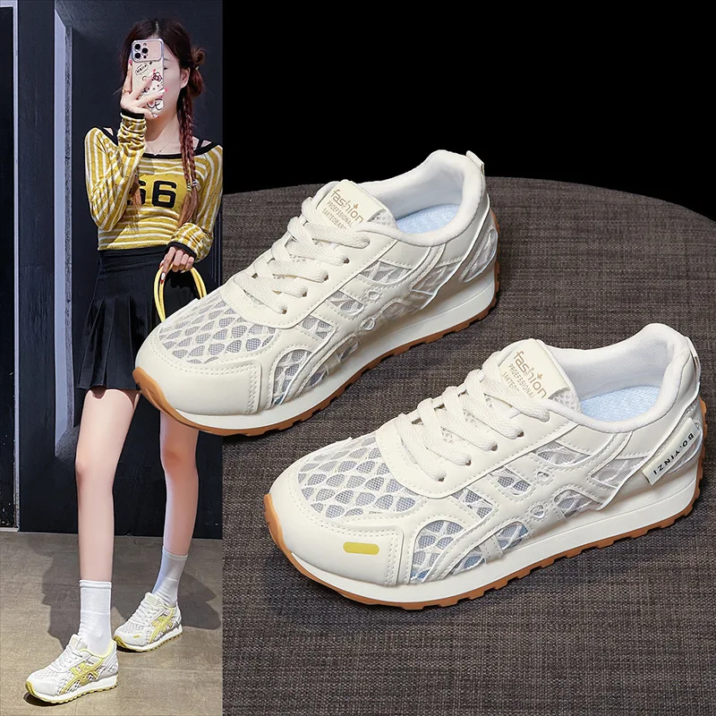 

Women Vulcanized Sports Shoes Women Summer New Mesh Breathable Running Women Shoes Casual Versatile Mesh Shoes