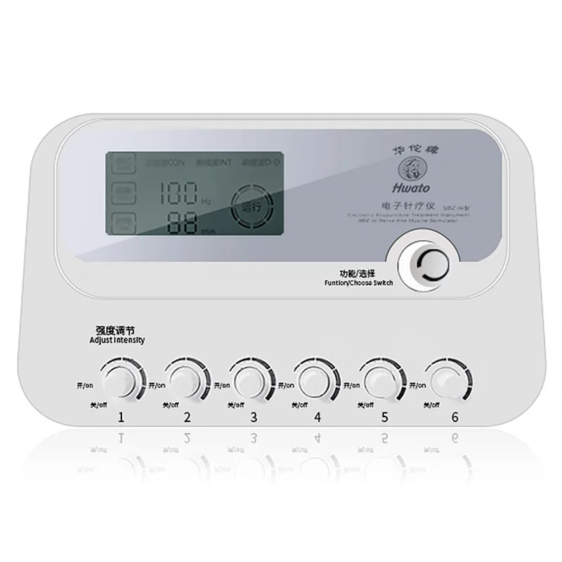 Estimulador de Electro acupuntura mejorado, masajeador de salida de 6 canales, Hwato SDZ-III