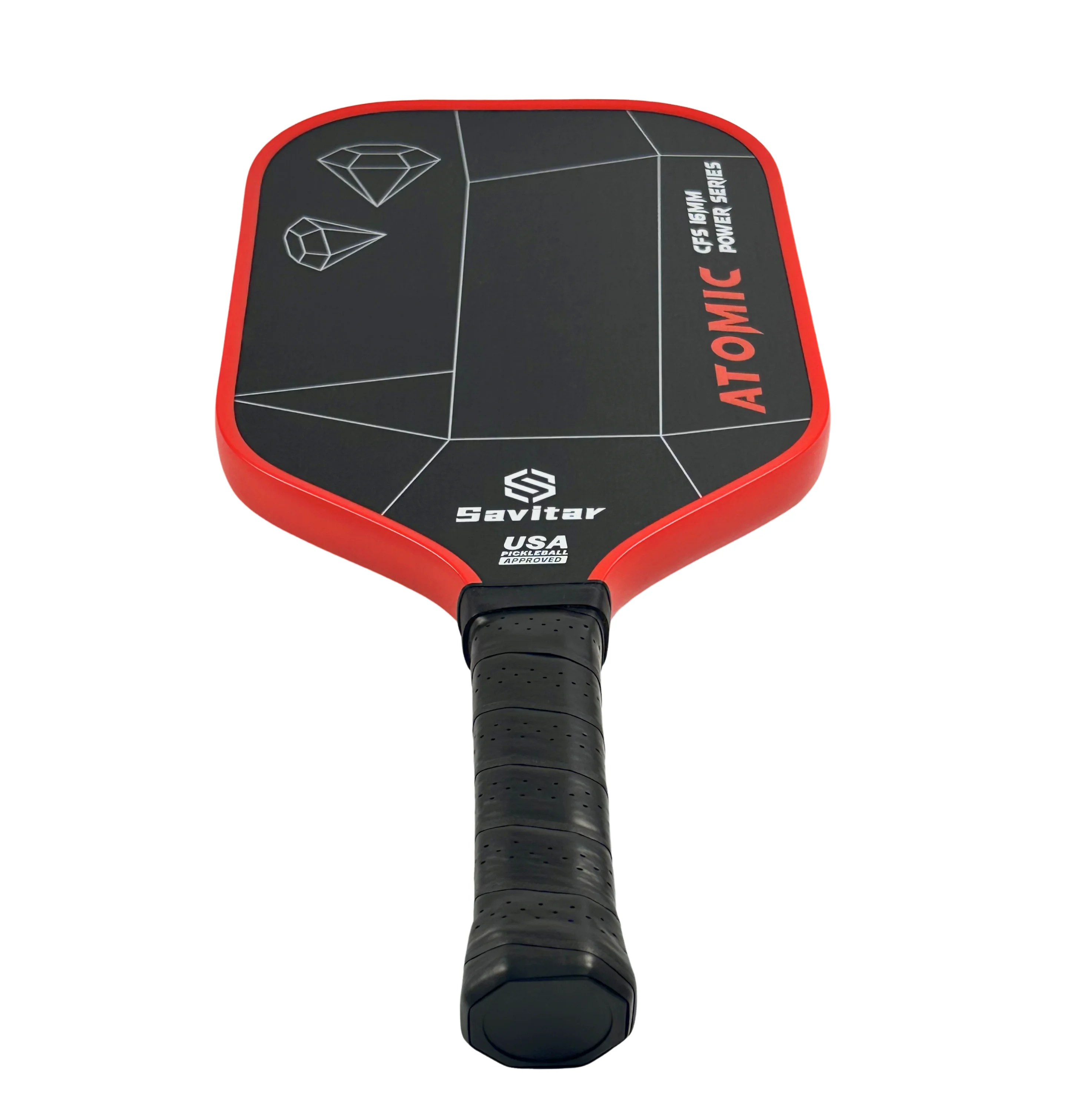 Paleta de Pickleball de fibra de carbono SAVITAR-ATOMIC T700, superficie de fricción de carbono, polímero, núcleo de panal, potencia mejorada, giro y Control