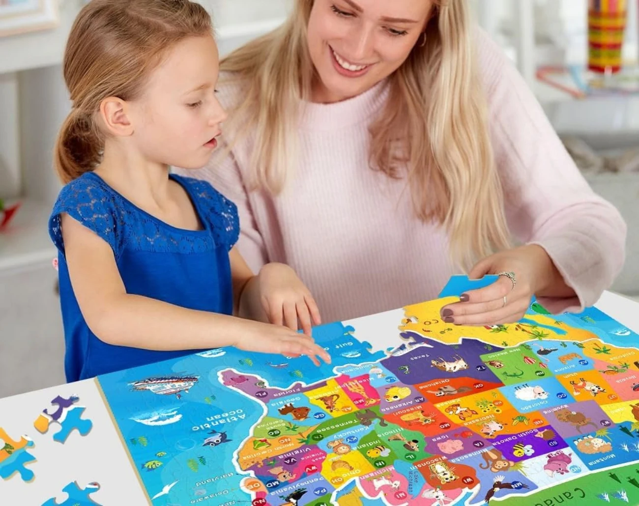 Wooden Jigsaw Puzzle 120/300/500/1000 Piece for Adult USA Map Landscape Puzzle Game Educationa Toy Home Decoration Birthday Gift