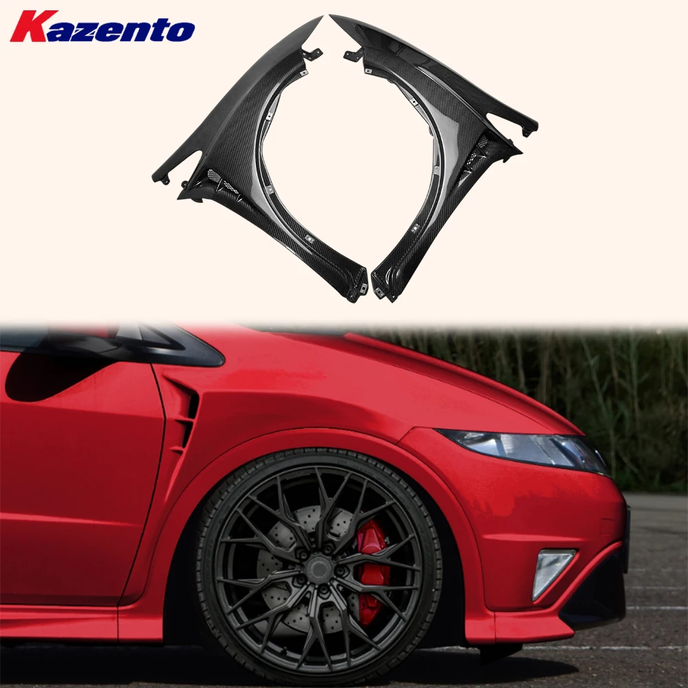

Вентилируемые передние крылья из углеродного волокна типа R MUG для Honda Civic 2006-2011 FN FK FN2